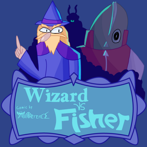Wizard vs Fisher comic